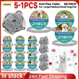 Dog Anti Flea And Tick Collars,Pet 8Month Protection Adjustable Collar For Large Dog Puppy Cat, Dogs Accessories