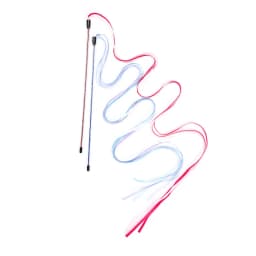 Interactive Cats Toys Long Satin Ribbon Cat Teaser Rod Toy Kitten Playing Teaser Wand Toy Cat Stick Toy