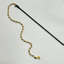 Interactive Cats Toys Long Satin Ribbon Cat Teaser Rod Toy Kitten Playing Teaser Wand Toy Cat Stick Toy