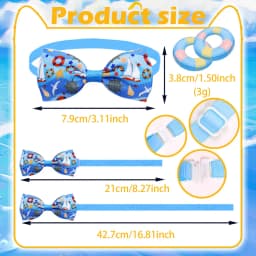 10PCS Summer New Dog Bow Tie Beach Series Handmade Adjustable Cartoon Print Pet Collars Neckties For Dog Pet Dog Accessories