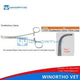 Soft Palate Clamp small veterinary orthopedic instruments pet animal surgical Tonsillectomy Clamp