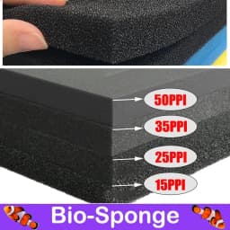 15 25 35 50ppi Aquarium Biochemical Cotton Filter Practical Aquarium Pond Foam Sponge Filter Black Multi-size Aquarium Supplies