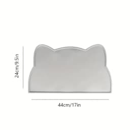 Pet Feeding Mat For Dogs & Cats, Thin Silicone Waterproof Cat Food Mat Cat Bowl Mat With Raised Edge, Cat Placemat