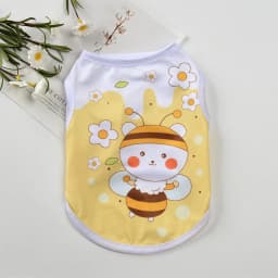 Summer Cat Puppy Clothes Cartoon Print Pet Sleeveless Vest for Small Dogs Cats Kitten Sphynx Clothing Ropa Para Gato