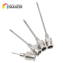 10Pcs Stainless Steel Veterinary Needle Syringe Needle Dispensing Needles Laboratory Sampling Needle Livestock Accessories