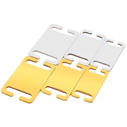 20Pcs Personalized Pet Dog ID Tag Square Plate Mirror Stainless Steel Ornament Customized Engraving Metal Anti-lost Nameplate Co