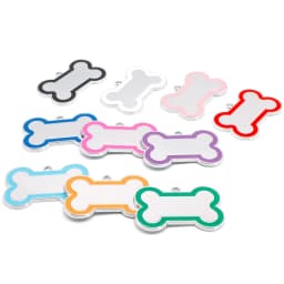 Wholesale 100Pcs 10 Colorful Cute Engraved ID Dog Tag Bone DIY Dog Id Tags For Dog Cat Personalized Collars Pet Accessories