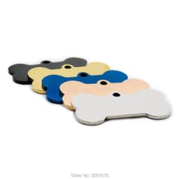 Wholesale 100pcs Bone Pet ID Tag Blank Engraved Stainless Steel Pet Supplies Cat Collar Accessory DIY Name Pendant Personalized