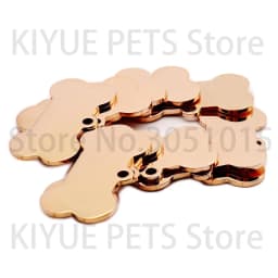 Wholesale 100pcs Bone Pet ID Tag Blank Engraved Stainless Steel Pet Supplies Cat Collar Accessory DIY Name Pendant Personalized