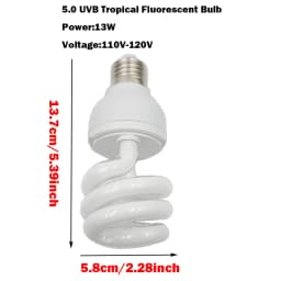 Reptile 5.0 UVB Lamp Bulb Light 13W 110/220V Reptiles Terrarium Habitat Heating Lighting Lizard Turtle Snake Supplement Calcium