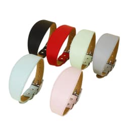 Wide Leather Dog Collar for Small Medium Large Dogs, Greyhound Deerhound Lurcher Whippet Dachshund Collar Pet Accessories