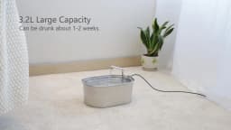 ROJECO Stainless Steel Cat Water Fountain Automatic Cat Drinker Drinking Fountain For Cats Dogs Pet Water Dispenser Accessories