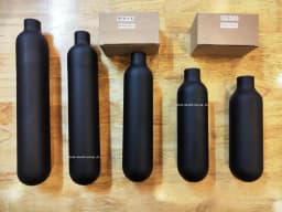 Round Bottomed Aluminum Bottle Thread M18*1.5 4500 PSI Tank Cylinder Diving Aquarium Plant CO2 Tank Dive Oxygen Tank