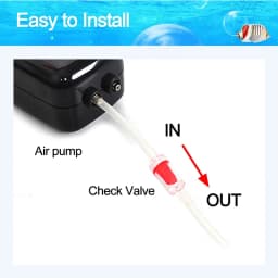 10PCS Red Clear Air Check Valve - Non-Return One Way Check Valve For Aquarium Air Pump Fish Tank Aerator