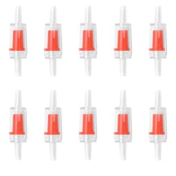 10PCS Red Clear Air Check Valve - Non-Return One Way Check Valve For Aquarium Air Pump Fish Tank Aerator