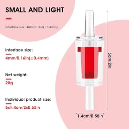 10PCS Red Clear Air Check Valve - Non-Return One Way Check Valve For Aquarium Air Pump Fish Tank Aerator