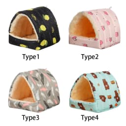 Cute Small Animal Sleeping Bed Hamster House Mini Pet Rabbit Squirrel Winter Warm Nest Comfortable Guinea Pig Nest