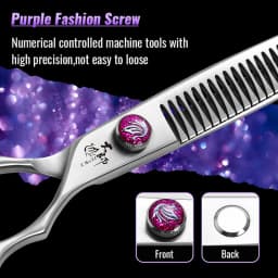Fenice 7.0/7.5/8.0 inch Professional Pet Grooming Shears Fishbone Teeth Straight/Curved Chunker Scissors JP440C Groomer Tools