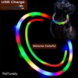 4 Modes Dog Luminou Charge Collar Led Usb Cat Silicone Colorful Collar Detachable Night Glow Pet Loss Prevention Dog Accessories