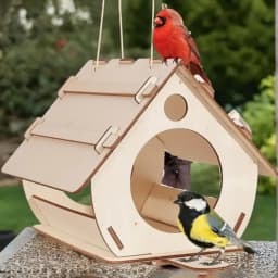 Hanging wooden bird feeders Aviary DIY assembled outdoor garden decorative feeders Birdcage Birdhouse