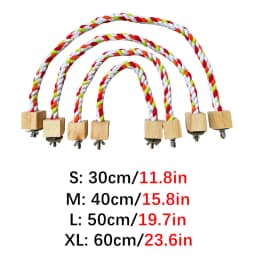 Pet Bird Bite Toys Parrot Color Cotton Rope Toys Elastic Parrot Climbing Toys Sturdy Bird Swing Harness Cage Pet Toy Swing Stand