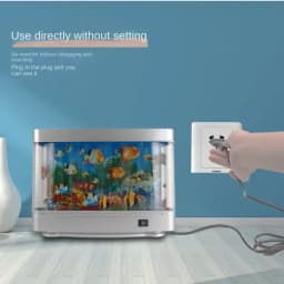 Dynamic Virtual Ocean Led Fish Tank Lamp Dolphin Artificial Tropical Landscape Aquarium Mood Night Light Cute Room Decoration
