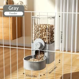 New Tepy Hanging Automatic Pet Food Feeder/Water Dispenser, Gravity Cat Auto Feeder Waterer Set With Container Bowl For Cage