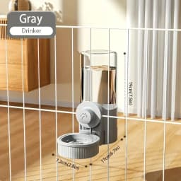 New Tepy Hanging Automatic Pet Food Feeder/Water Dispenser, Gravity Cat Auto Feeder Waterer Set With Container Bowl For Cage