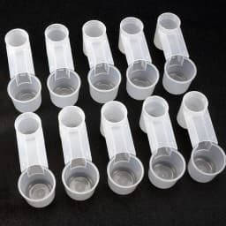 10pcs Plastic Pet Bird Pigeon Parrot Drinker Feeder Aviary Cage Transparent Poultry Water Bottle Cup