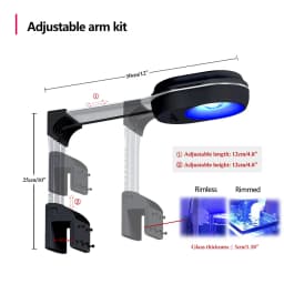 PopBloom WiFi Nano Aquarium LED Light 60W, Professional Aquarium Light Full Spectrum for Reef Coral SPS/LPS Saltwater Tank