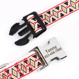 Personalized Dog Collar Adjustable Nylon Pet Buckle Collars Free Engraving Anti-lost Dog Necklace For Small Medium Large Dogs