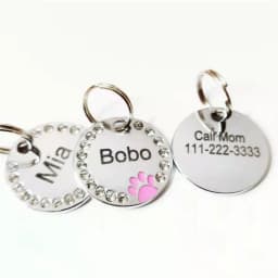 Dog Tag Personalized Pet Puppy Cat ID Tag Engraved Custom Dog Collar Accessories Customized Address Name Tag for Dogs Cats