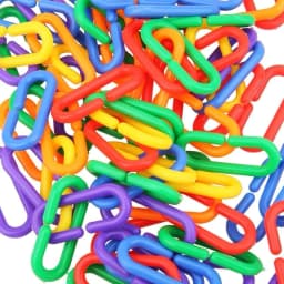 100Pcs/set parrot chewing plastic toys