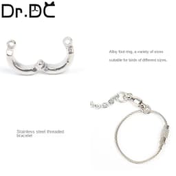 Dr.DC Bord Stainless Steel Chain Parrot Anti-flying Traction Rope Bird Feet Bracelet Alloy Foot Ring Pet Bird Travel Supplies