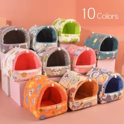 Cute Hamster Nest Small Animal Sleeping Bed Winter Warming Pad Ferret Hanging Cage Guinea Pig Hammock Pet Accessories
