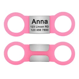 Nameplate Engraved Id Tag Dog Cat Collar Stainless Personalized Silicone Customize Anti-lost Accessory