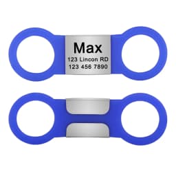 Nameplate Engraved Id Tag Dog Cat Collar Stainless Personalized Silicone Customize Anti-lost Accessory