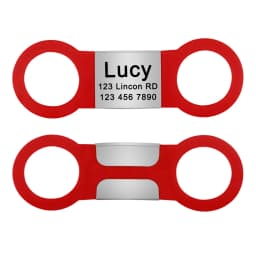 Nameplate Engraved Id Tag Dog Cat Collar Stainless Personalized Silicone Customize Anti-lost Accessory