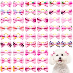 30PCS Small Dog Bows Pet Dog Hair Accessories Rubber Bands Small Dog Cat Hair Bows For Dogs Cats Grooming Products