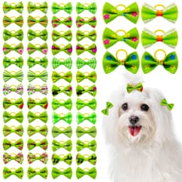 30PCS Small Dog Bows Pet Dog Hair Accessories Rubber Bands Small Dog Cat Hair Bows For Dogs Cats Grooming Products