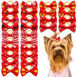 30PCS Small Dog Bows Pet Dog Hair Accessories Rubber Bands Small Dog Cat Hair Bows For Dogs Cats Grooming Products