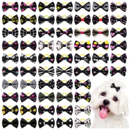 30PCS Small Dog Bows Pet Dog Hair Accessories Rubber Bands Small Dog Cat Hair Bows For Dogs Cats Grooming Products