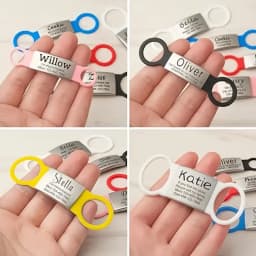 Custom Cat Dog ID Personalized Pet Collar Tag Engraving Charm Name Pendant Bne Necklace Puppy Key Ring Pet Accessories