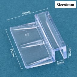 8Pcs 5/6/8/10/12mm Aquarium Acrylic Clip Glass Cover Support Holders Accessories Transparent Fish Tank Cover Plate Bracket Clamp