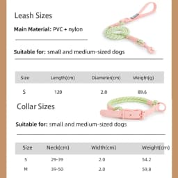 Pet Supplies Dog Collar For Small and Medium Dog Walking Sugar Color Series Cute Style PVC Webbing Collar Leashes Set New Arriva