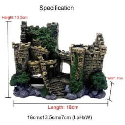 New Resin Artificial Fish Tank Ancient Castle Decoration Aquarium Rock Cave Building Decoration Aquatic Landscaping Ornament