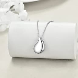 Cremation Jewelry Teardrop Urn Necklace for Ashes Stainless Steel Memorial Pendant for Ashes Memory Necklace Gift