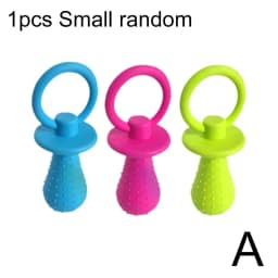 Rubber Dog Pacifier Toy With Bell For Teething - Pet Vocalization Toy And Chew Toy Supplies Pet Dog TPR Pacifier Toy