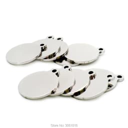 Wholesale 100Pcs Personalized Pet ID Tag Dog Custom Dog ID Tag Engraved Retro Personalized Name ID Tag Round Stainless Steel Tag