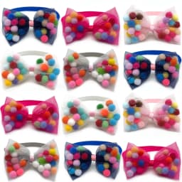50/100pcs Pet Dog Grooming Accessories Cute Ball Style Puppy Dog Collar Bow Ties Accessories Pet Necktie Pet Supplies Dog Bows